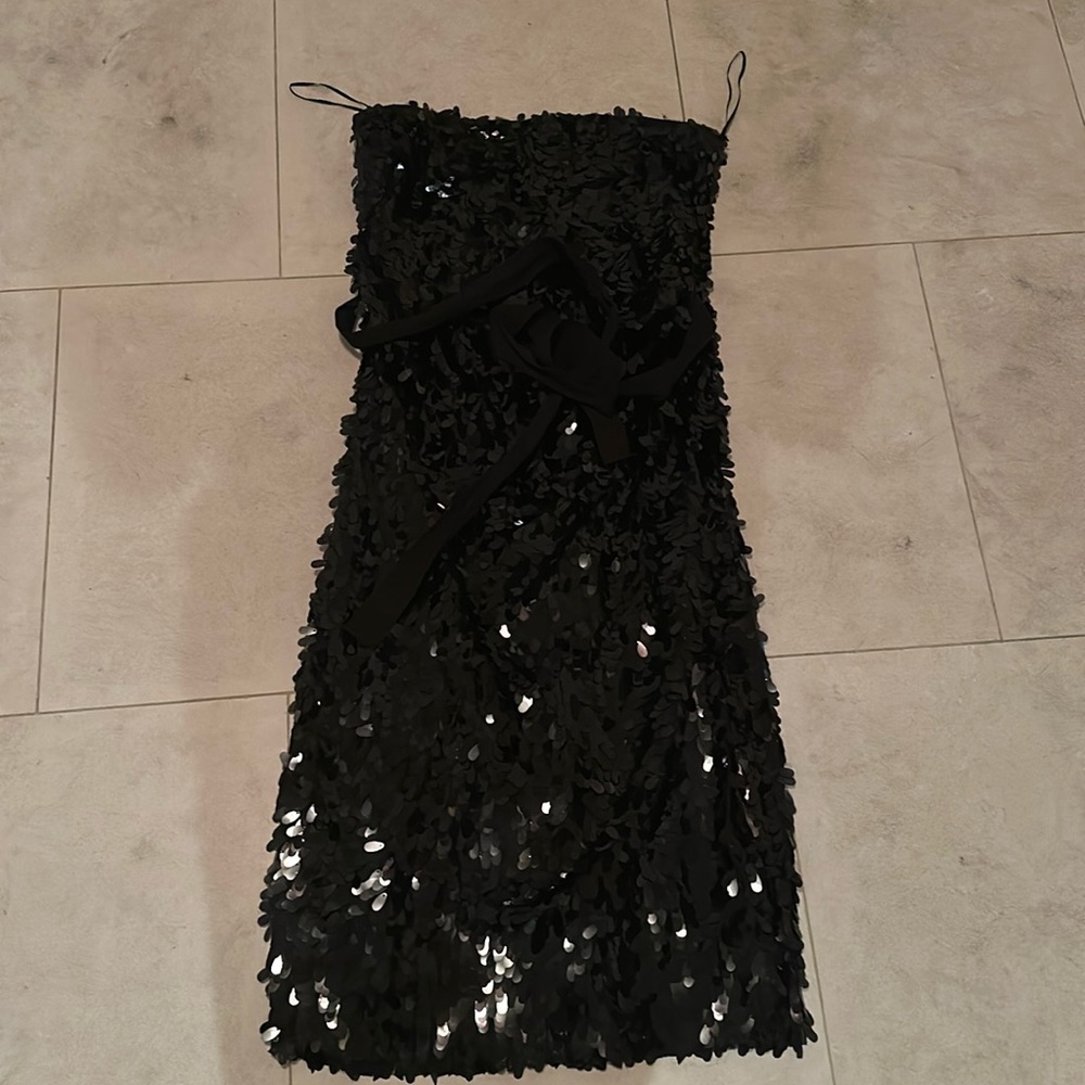 Rachel Comey midi black sequin cocktail dress